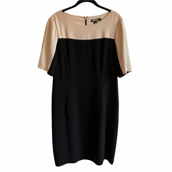 DKNY Short Sleeve Paneled Sheath Dress Size 14 - Picture 1 of 7